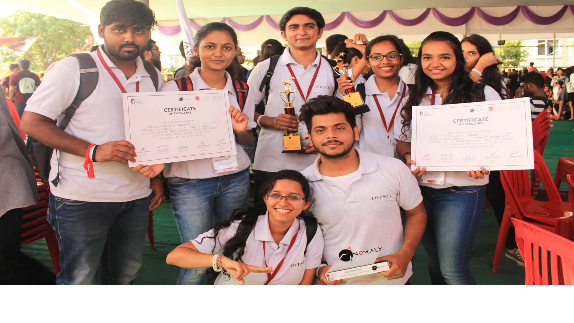 Winner of Citation for Minor design trophy at Zonal NASA Convention 2018 held at D Y Patil School of Architecture Ambi